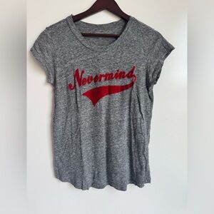Zadig & Voltaire Nevermind Graphic T-Shirt Medium women Gray red burnout luxury